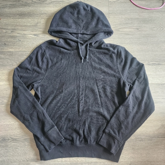 Knit For J. Crew Black Hooded Sweatshirt Hoodie Women's Medium M Casual Basic - Picture 1 of 6